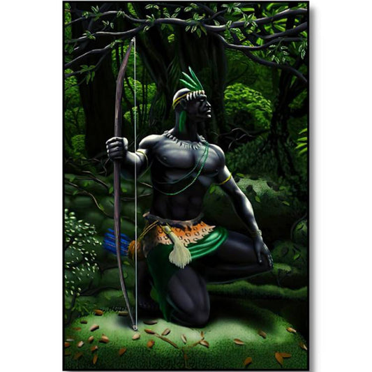 Quadro Orixá Oxóssi de Parede (29cm)