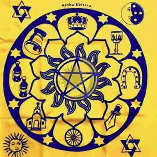 Toalha para Tarô Mandala Cigana (70x70cm)